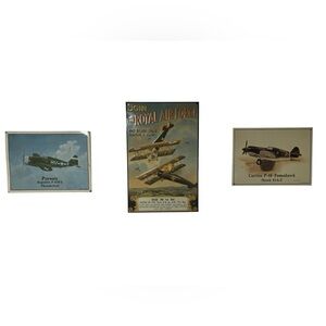Vintage Aviation Tin Signs Set 1990, for collectors of aviation and military.